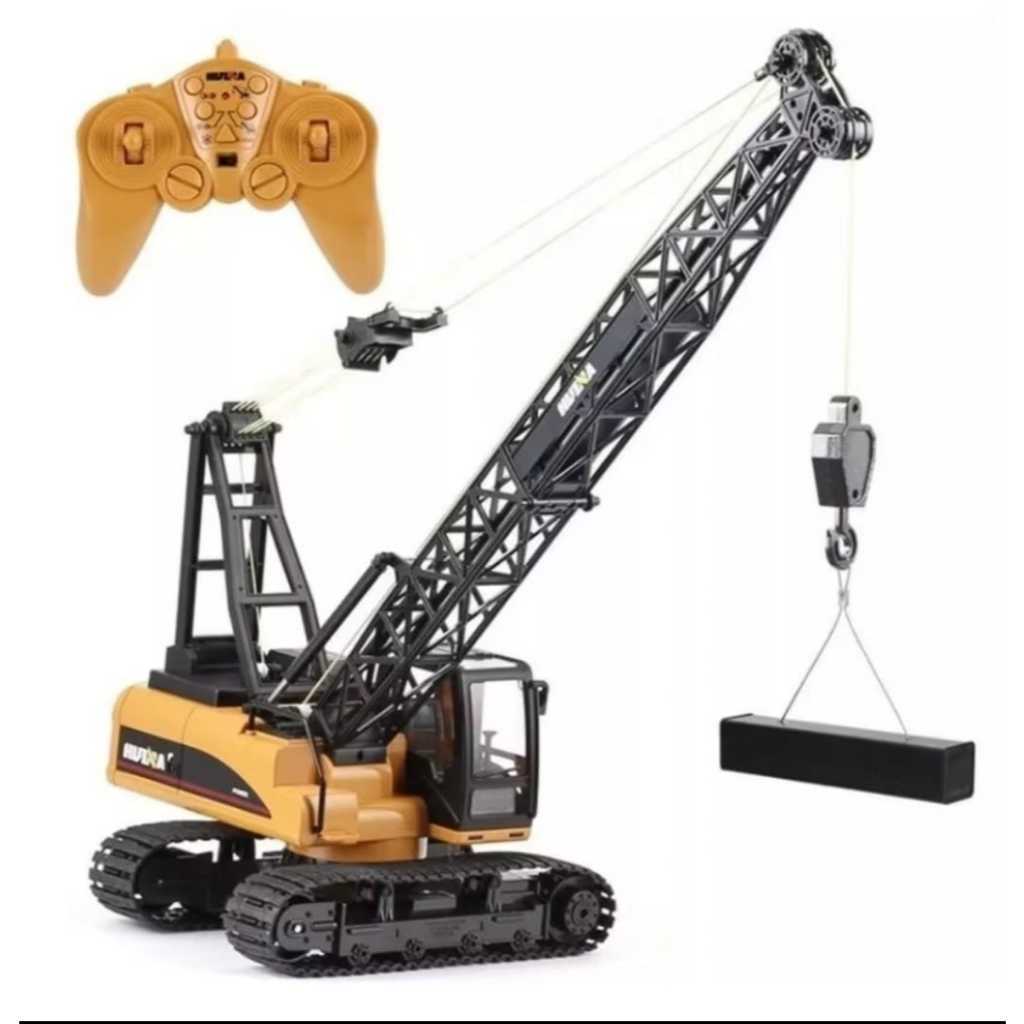 Guindaste Huina 1572 Controle Remoto Escala 1:14 Amarelo
