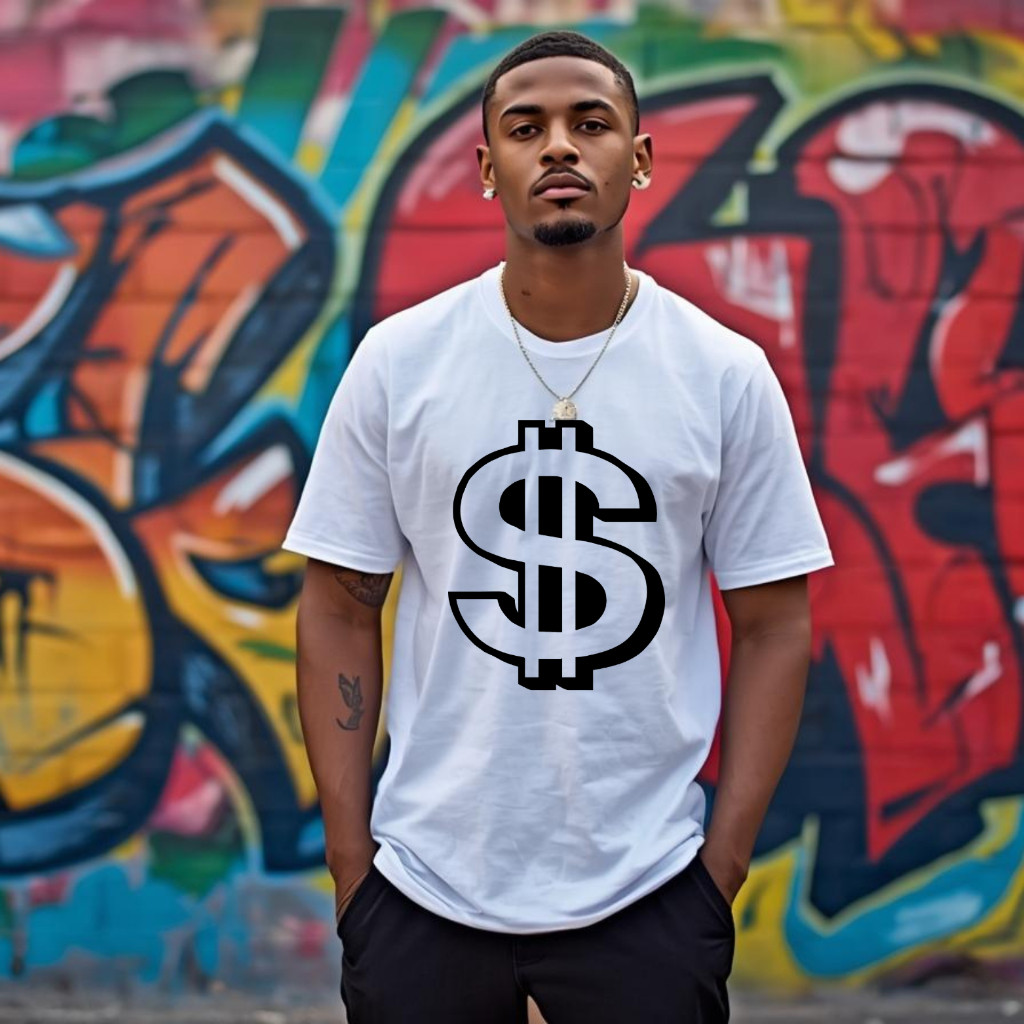 Camiseta Dinheiro Real Cifrão Cifra Banco Ostentação Riqueza Camisa Milionário Blusa Dólar Moeda - 100% Algodão Fio 30.1