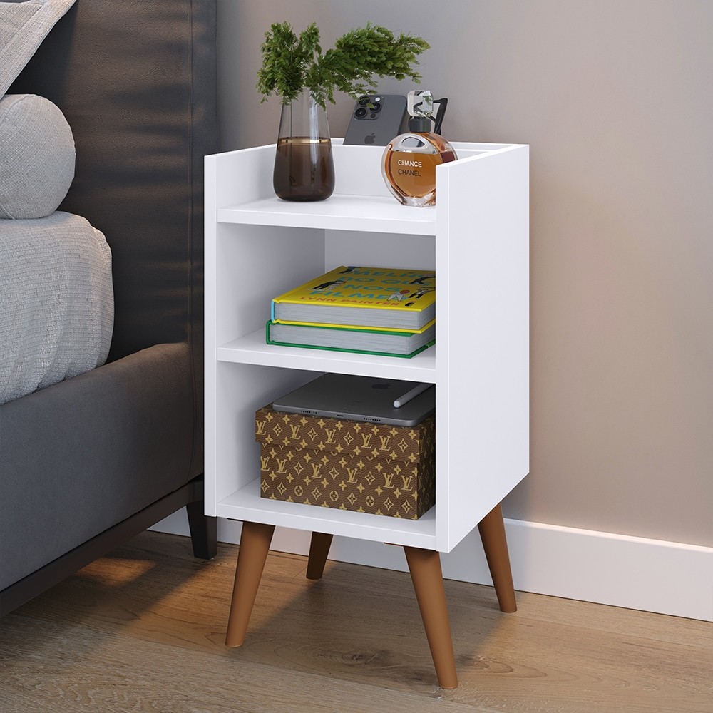 Mesa de Cabeceira Max Criado Lateral Cama Quarto Nicho VARIAS CORES Mesa de Cabeceira Luxo Moderna
