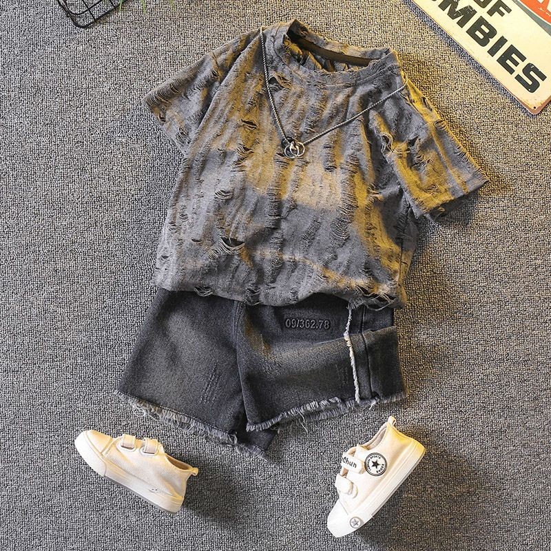 Roupas para meninos terno 2024 moda estilo ocidental bebê frito roupas de rua legal bonito na moda roupas infantis de ma