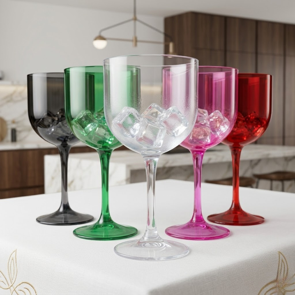 Kit 20 Taça Gin 450ml Translúcida Premium | Copo Gin Tônica PS Resistente Personalizável Festa Bar Drink em Oferta na Shopee