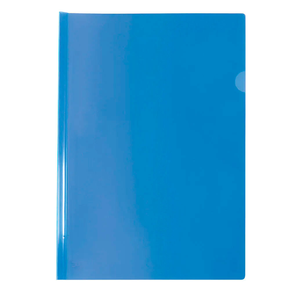 Pasta com canaleta transparente A4 azul 0822PP/AZ pacote com 10 unidade Dac