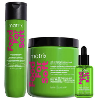 Kit Matrix Food For Soft Shampoo 300ml + Máscara 500ml + Óleo Capilar 50ml em Oferta na Shopee