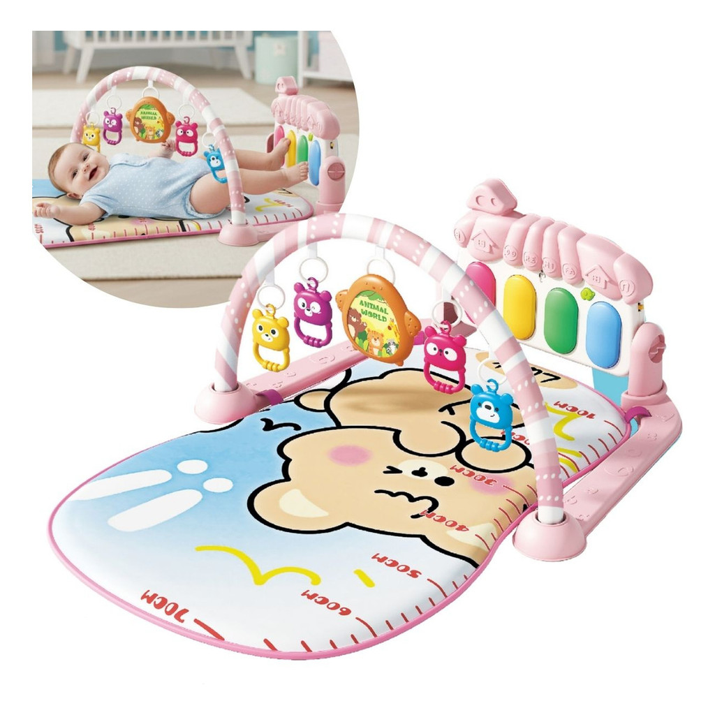 Tapete Infantil com Piano e Móbile Estímulo Sensorial para Bebê