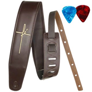 Correia Alça Gospel Guitarra Violão Baixo Viola  Acolchoada Bordada - Basso CLA FÉ MARROM + 2 Palhetas em Oferta na Shopee