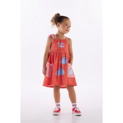 Vestido Infantil em Algodão Três e Já
