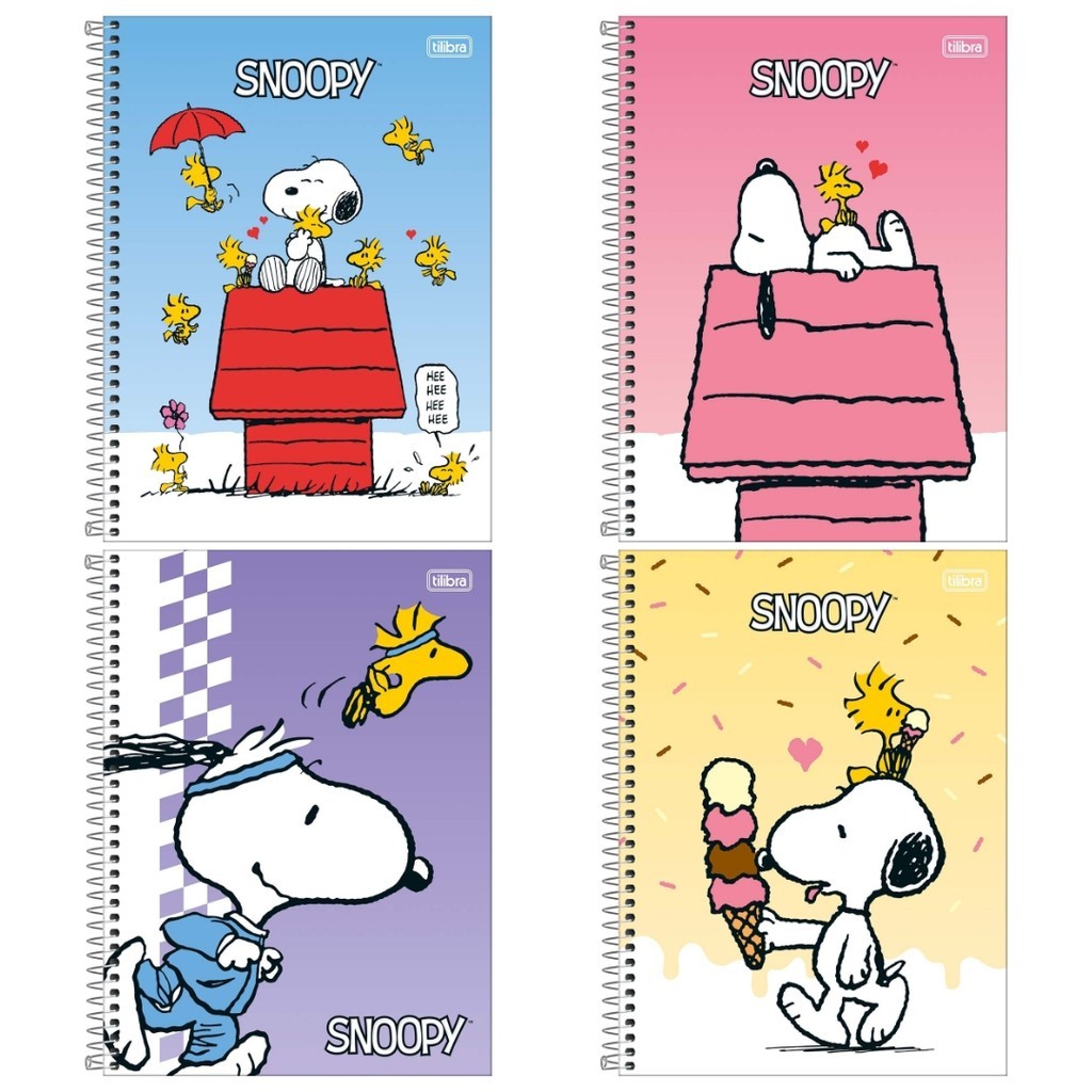Caderno Universitário Snoopy Fit 1/10 Matérias 80/160 Folhas - Tilibra em Oferta na Shopee