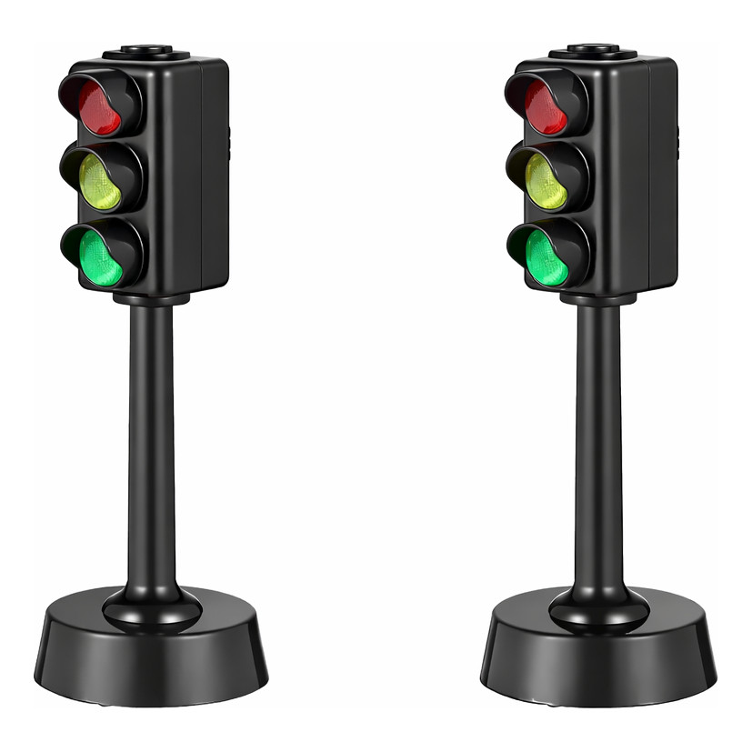 Kit Com 2 Semáforo Sinal De Trânsito Com Luzes Led E Som