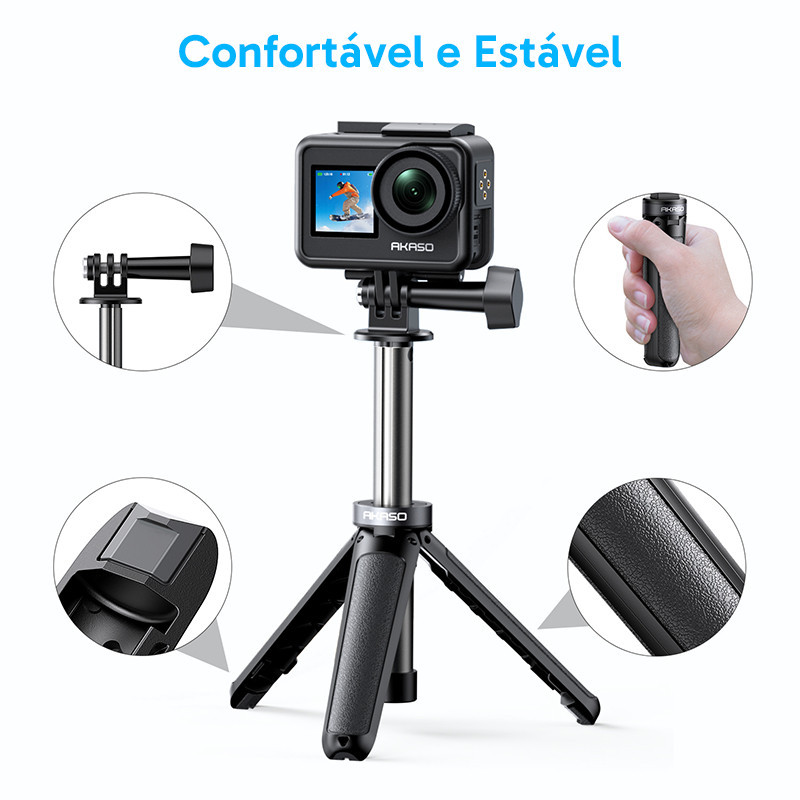 Câmera Ação AKASO Tripé e Selfie Stick Extensível 22cm · foto 2