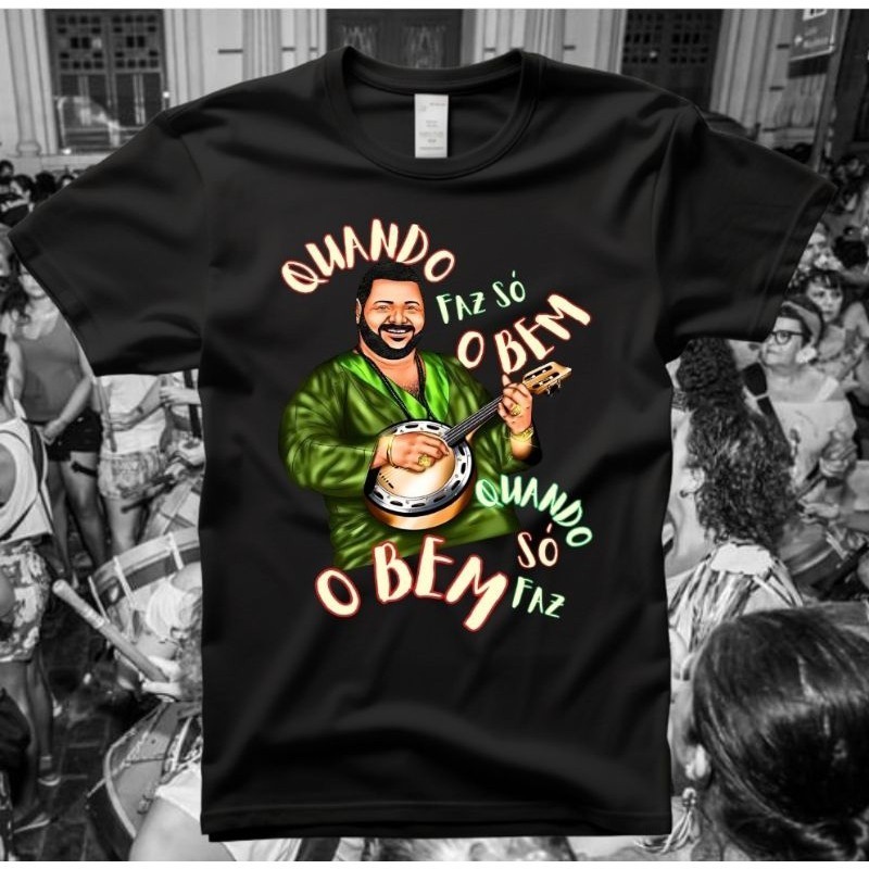 Camiseta T-Shirt 100%Algodão  Samba Pagode Música Brasileira Sambista Pagodeiro em Oferta na Shopee
