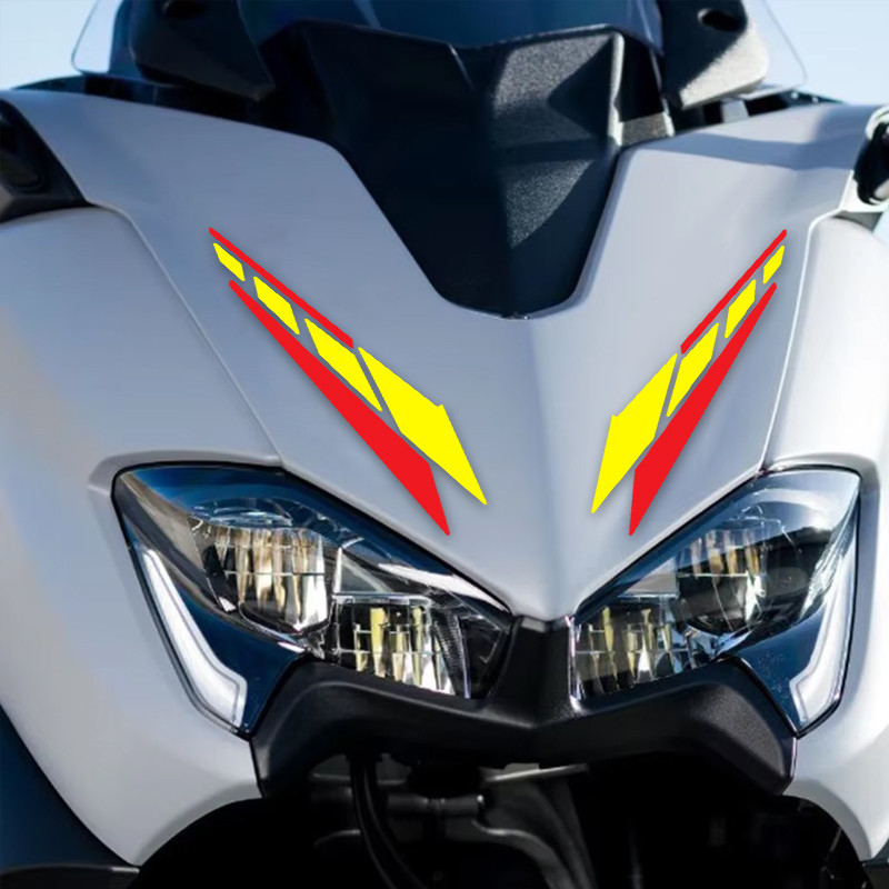 1 Par De Decalques De Carenagem Frontal De Motocicleta , Adesivos Legais Para Moto , Antiarranhões , À Prova D'água , Sc