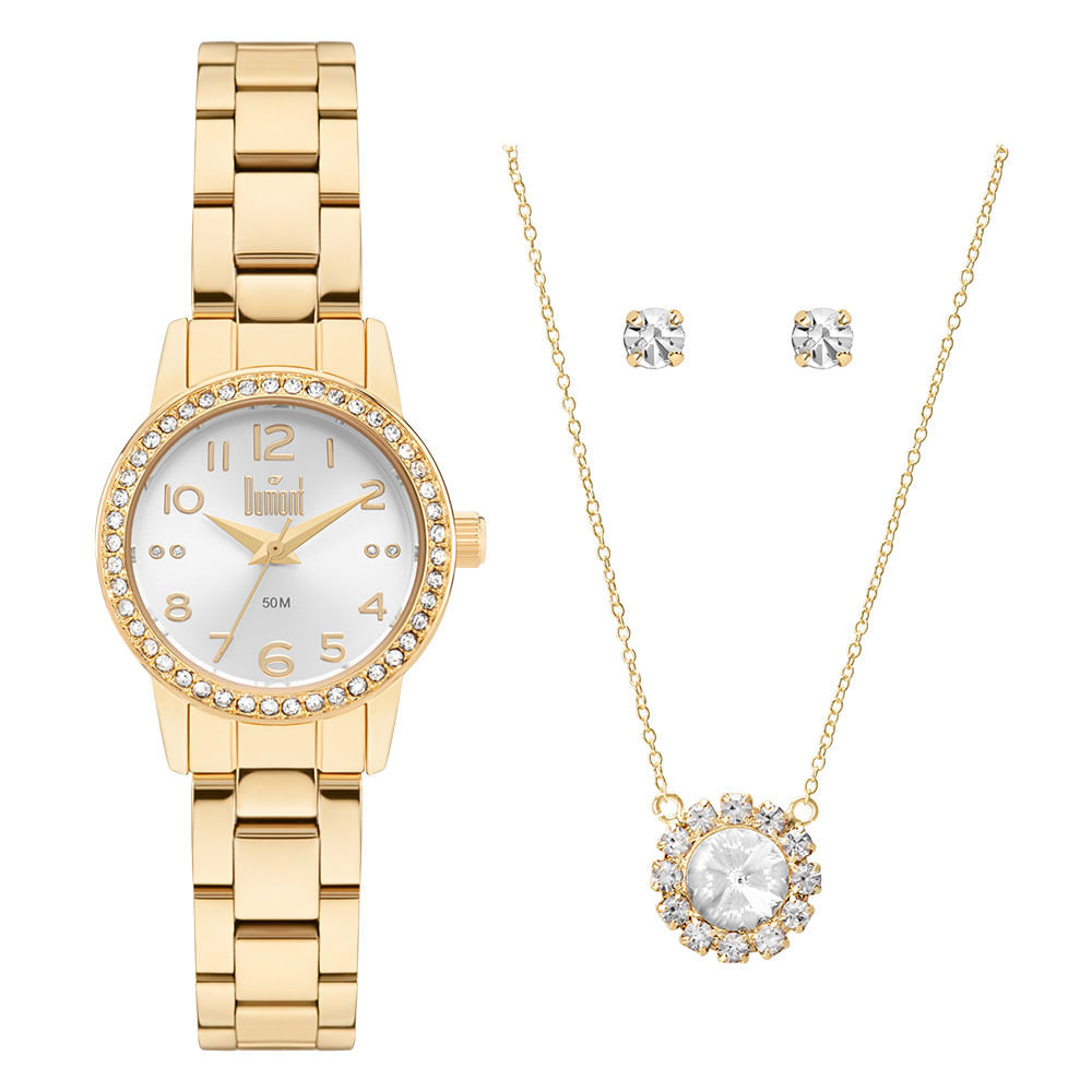 Kit Dumont Feminino Dumont Dourado - DU2035MOJ/K4K em Oferta na Shopee