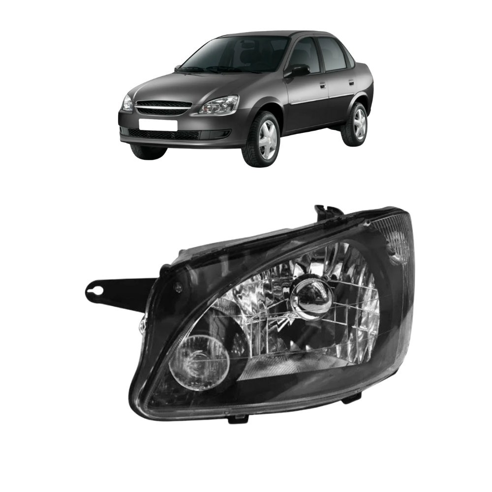 Farol Corsa Classic 2011 2012 2013 A 2017 Mascara Negra