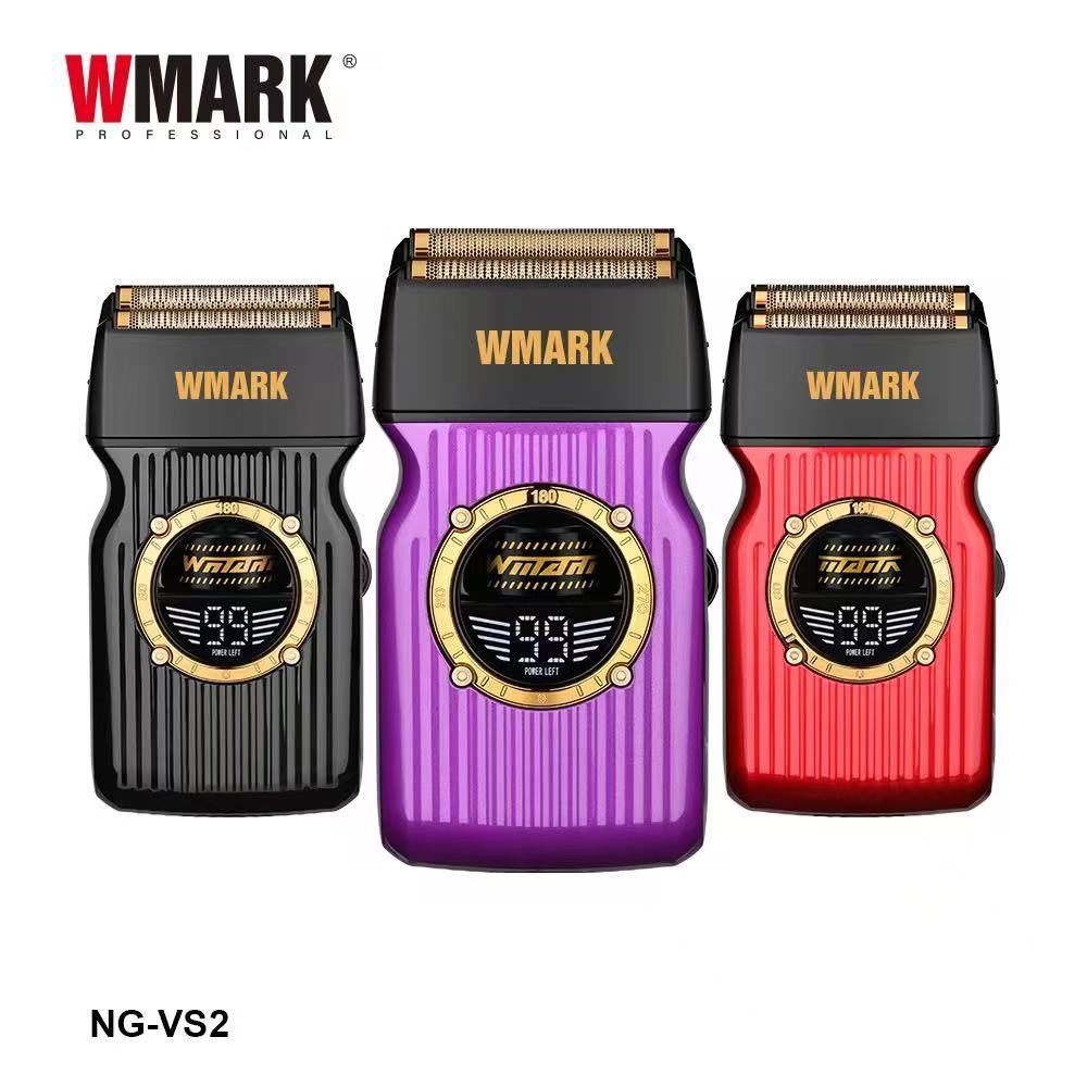 WMARK NG-VS2 Barbeador Elétrico Rotativo Externo , motor Sem Escova , Lâmina Revestida De Titânio Gravada Em Aço Inoxidá