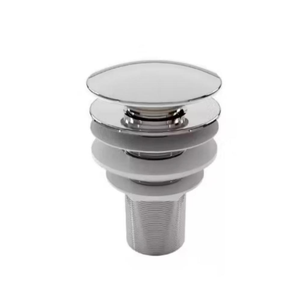 Valvula Click Cromado Para Banheiro Lavatório Abs Para Cubas De Porcelana Vidro Ralo Click Para Cuba