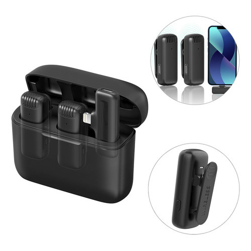 Microfone Lapela Sem Fio Celular Profissional Duplo P iPhone