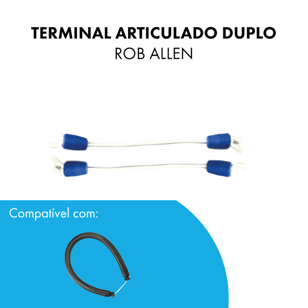 TERMINAL ARTICULADO ROB ALLEN P/ ELASTICO (100% DSM DYNEEMA) - 2UN