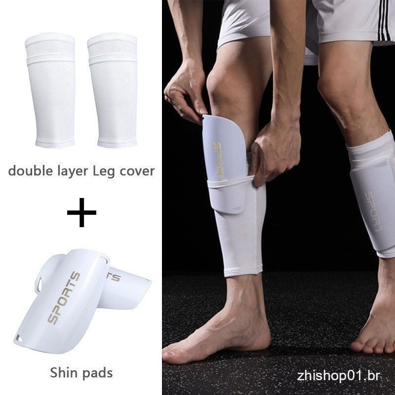 1 Conjunto Com Bolsos Futebol Profissional Perna Capa Sports Caneleira Apoio Meias De