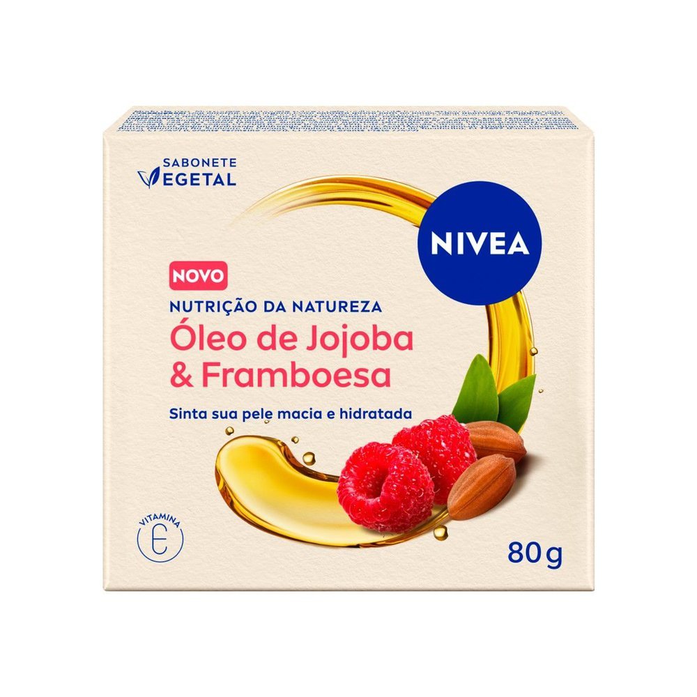 Sabonete Nívea Vegetal Nutrição Da Natureza Óleo de Jojoba & Framboesa 80g