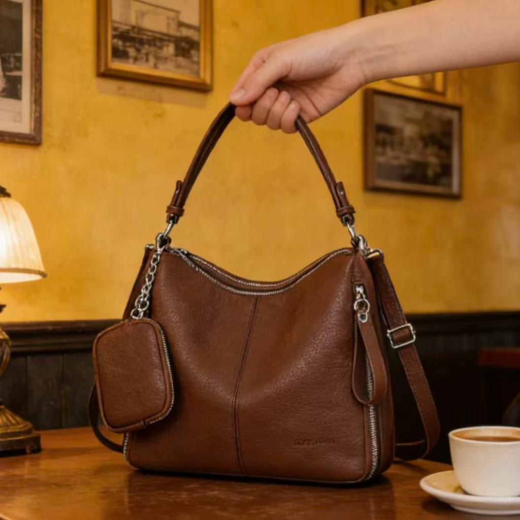 Bolsa Mochila Grande De Ombro e Transversal Feminina De Couro PU B303 TM9035 VT em Oferta na Shopee