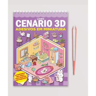 Livro Cenário 3D  Adesivos em Miniatura em Oferta na Shopee