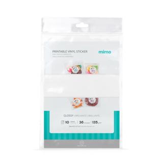 Vinil Adesivo Imprimível Branco Brilho Resistente a Água - Mimo - A4 10 fls em Oferta na Shopee
