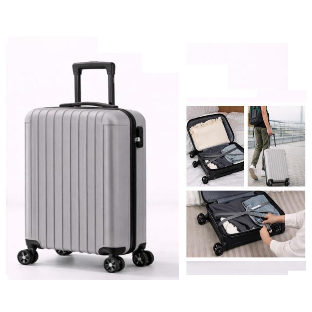 MALA VIAGEM RIGIDA ABS BORDO PEQUENA GIRO 360 MAO PADRAO CINZA 10KG