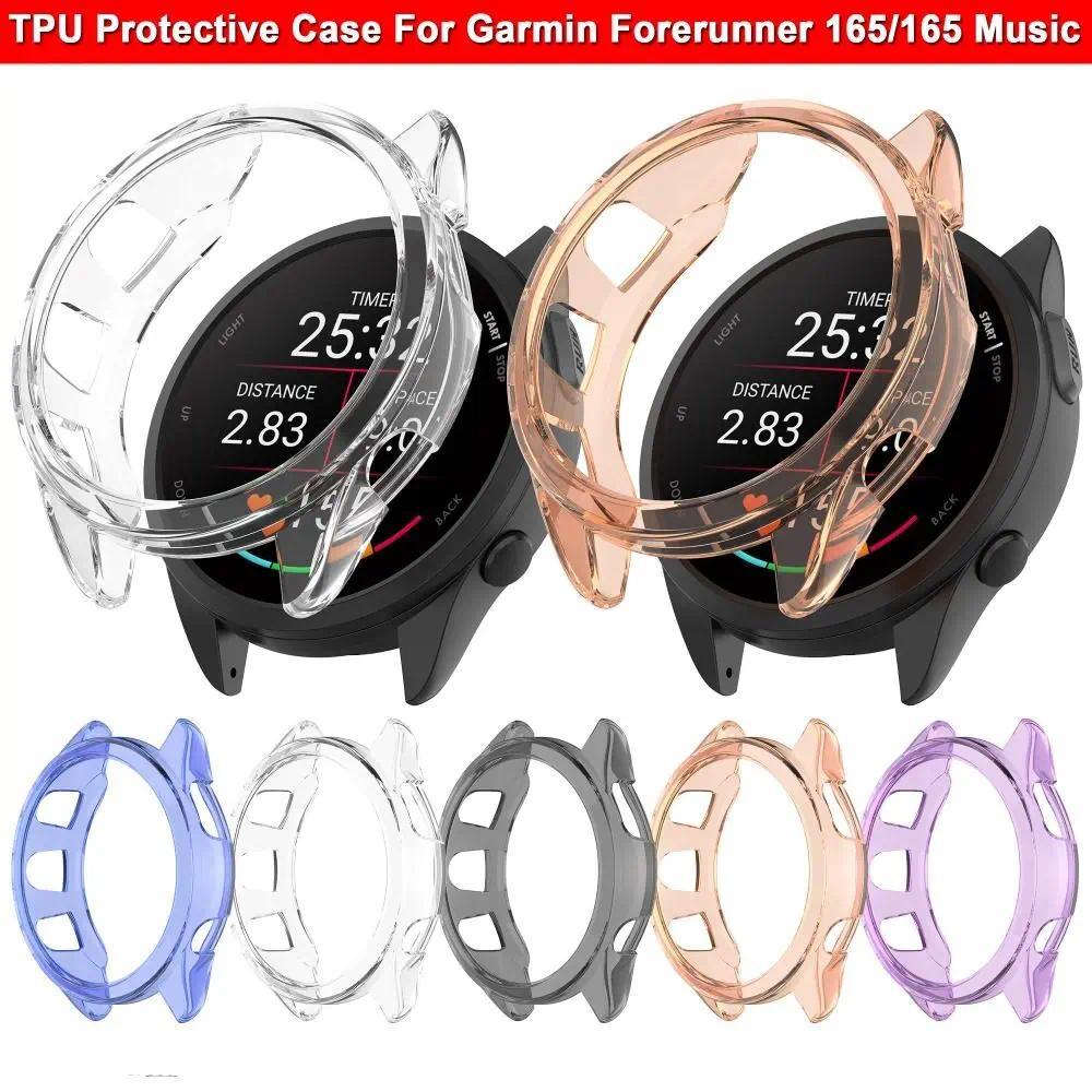 Capa Protetora Macia Para Garmin Forerunner 165/Music TPU Protetor De Tela Acessórios De Moldura Smartwatch