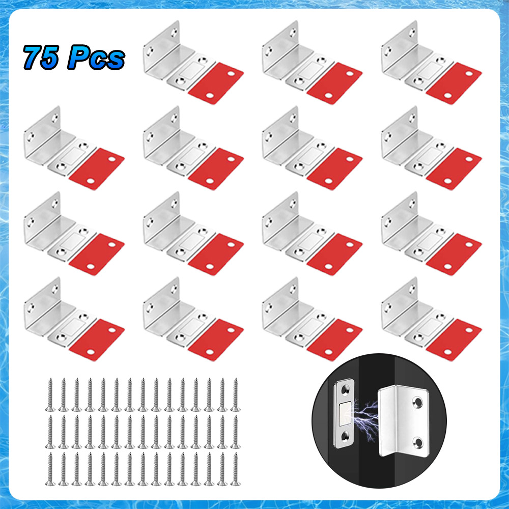 Kit 75 pcs Imã Trava de Armário Porta Gaveta Magnético Sistema de Fechamento,para Móveis modelo L