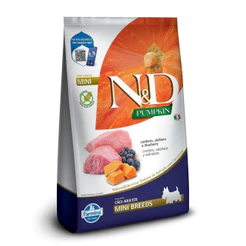 N&D Pumpkin para Cães Adultos de Raças Mini e Pequenas Sabor Cordeiro, Abóbora e Blueberry 2,5Kg
