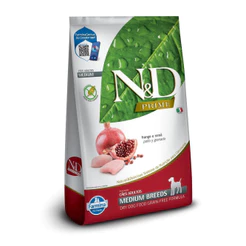 N&D Prime para Cães Adultos de Raças Médias Sabor Frango e Romã 10,1Kg