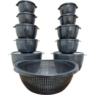 Kit Bowl Potes Plásticos Redondo 10 peças + 1 Lava Tudo, Escorredor, Vasilha, Marmita, Presente em Oferta na Shopee
