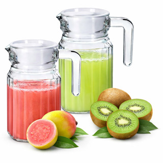 Kit 2 Jarra C/ Tampa 500ml Em vidro em Oferta na Shopee