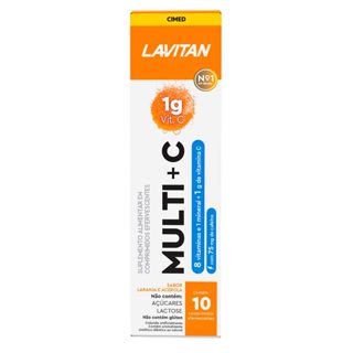 Lavitan Multi+C 10 cpr Sabor Laranja e Acerola 1g em Oferta na Shopee
