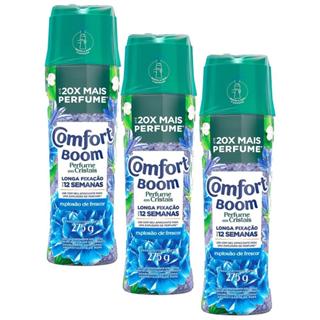Kit 3 Odorizantes de Roupas Comfort Boom Perfume em Cristais Euforia Floral  275g em Oferta na Shopee
