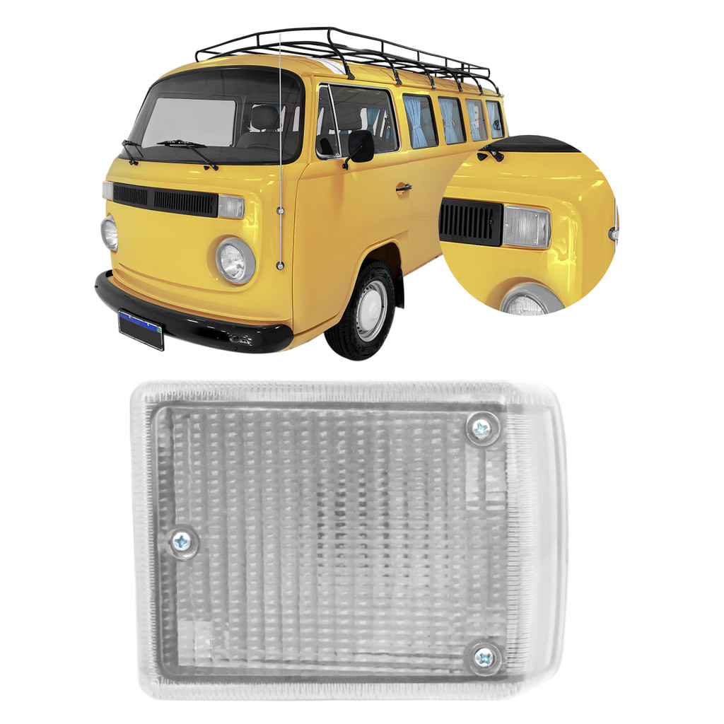Lanterna Frente Pisca CRISTAL para VW KOMBI 1976 77 78 79 80 81 82 83 84 85 - LE MOTORISTA