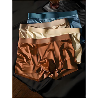 Kit 4 Peças Cuecas Boxer Cetim brilhante cores sortidas Masculina Verão Toque Gelado alta elasticidade conforto premium