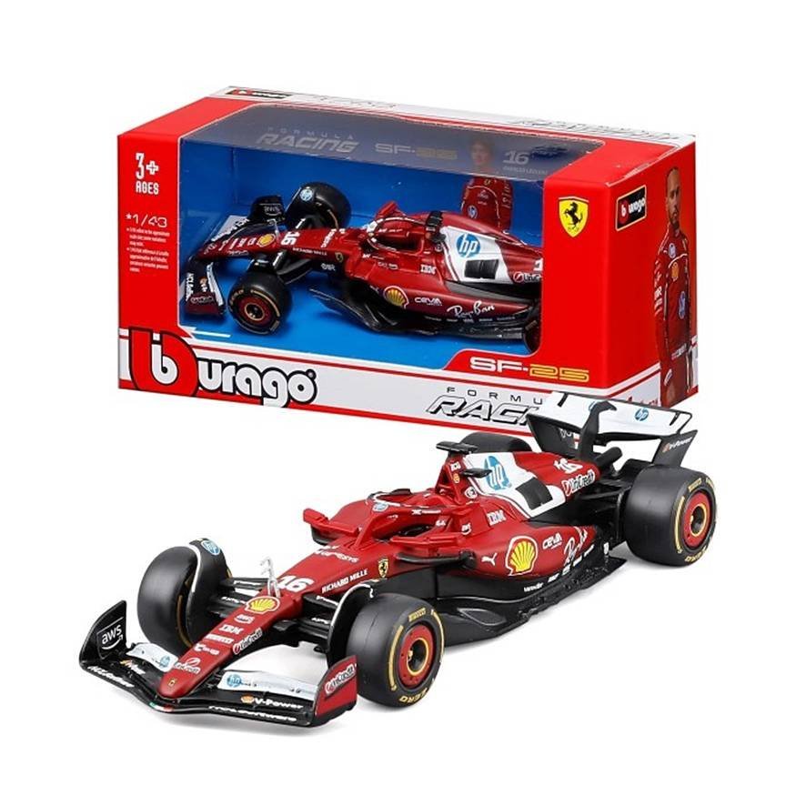 Miniatura Fórmula 1 Ferrari SF-25 - #16 C. Leclerc - Formula Racing - (2025) - 1:43 - Burago