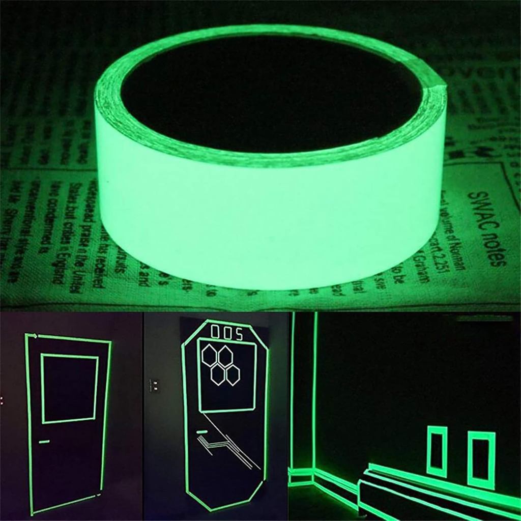 Fita Adesiva 15mmX3m Fluorescente Brilha no  Escuro Decoração em Oferta na Shopee