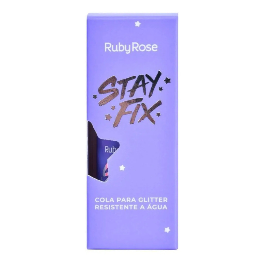 COLA PARA GLITTER RUBY ROSE STAY FIX RESISTENTE HB584 À ÁGUA 10ML · foto 2