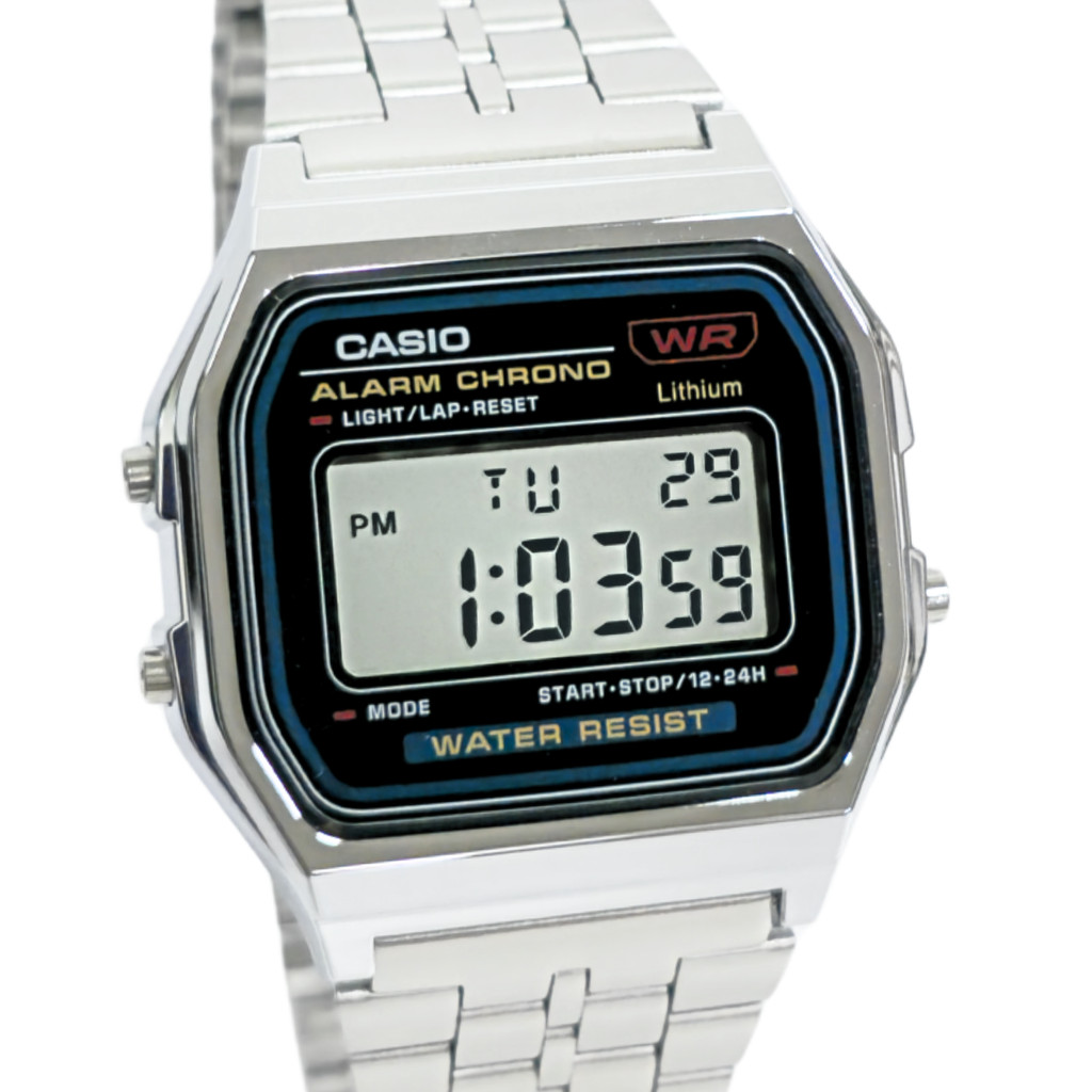 Relógio Casio Digital Vintage Unissex Prateado A159WA-N1DF em Oferta na Shopee