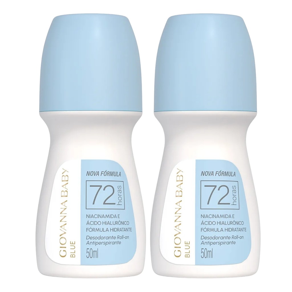 Desodorante 2 Uni Blue 50ml Giovanna Baby On 72h Rollon