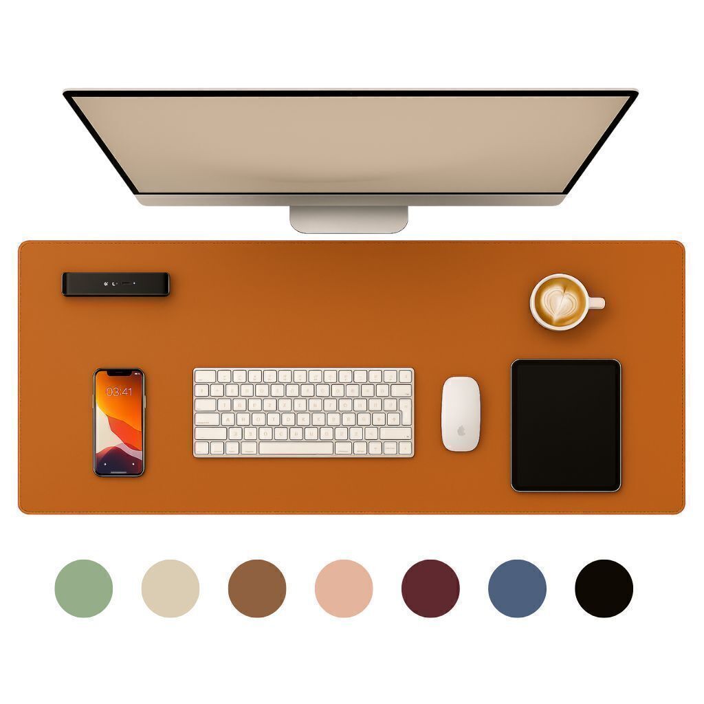 Mousepad Grande de Couro PU 90x40cm Protetor de Mesa Impermeável e Antiderrapante Office Consultório