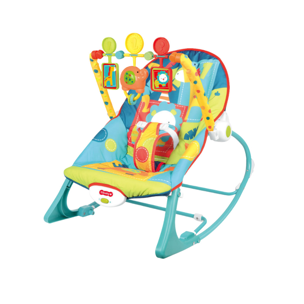Cadeira de Balanço e Descanso para Bebê com Música Som e Vibração Brinquedos e Cinto de Segurança