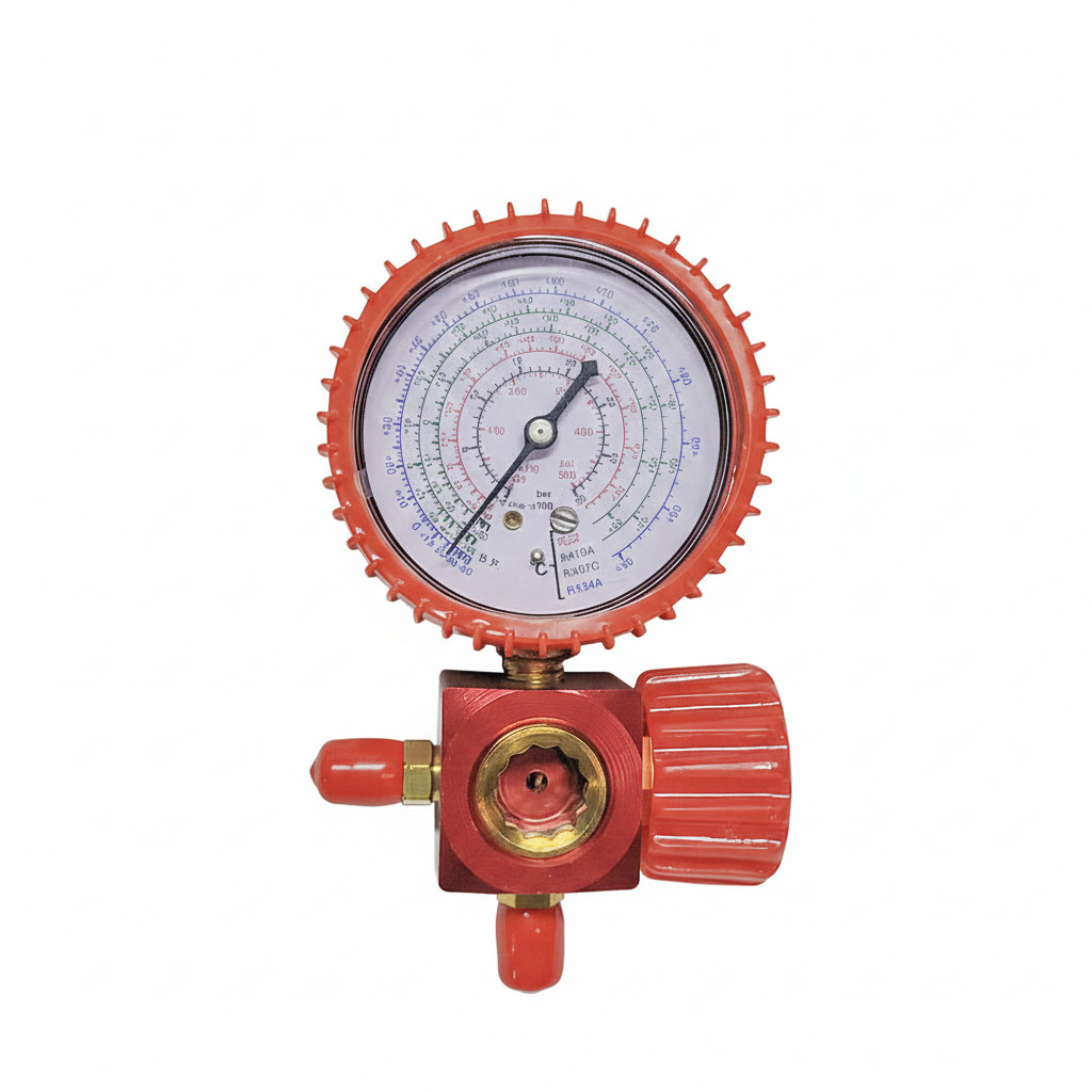 Manifold 1 Via com Manômetro Alta R410a R407c R134a R22