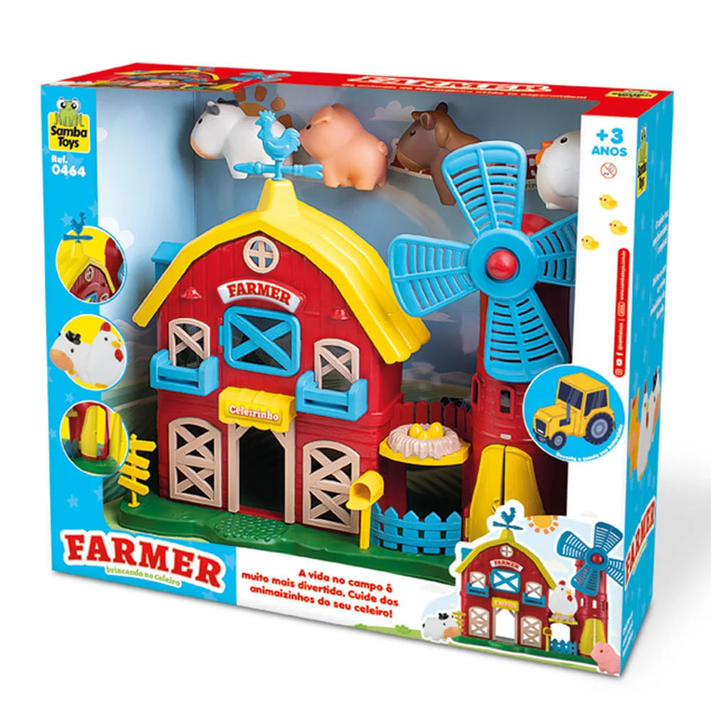 Brinquedo Celeiro Baby Samba Toys 5 Peças em Oferta na Shopee