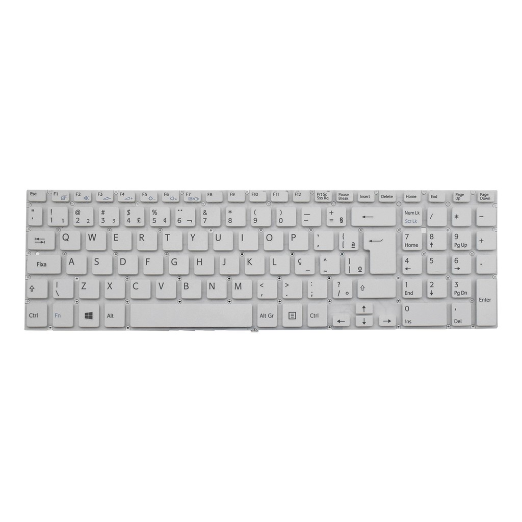 Teclado para Notebook Sony Vaio VJF153F11X | Branco ABNT2 em Oferta na Shopee