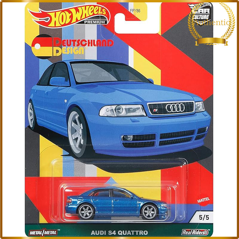 Hot Wheels Premium Car Culture Deutschland Design Audi S4 Quattro GRJ69 1:64 Die-Cast Mini Car
