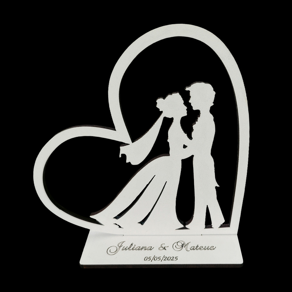 Kit 10 Lembrancinha Personalizada Casamento Noivado MDF 10cm