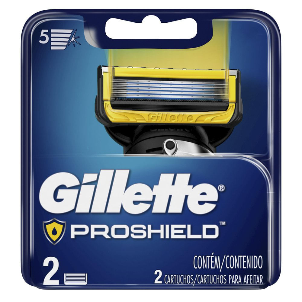 Carga para Aparelho de Barbear Gillette Proshield com  2 Unidades